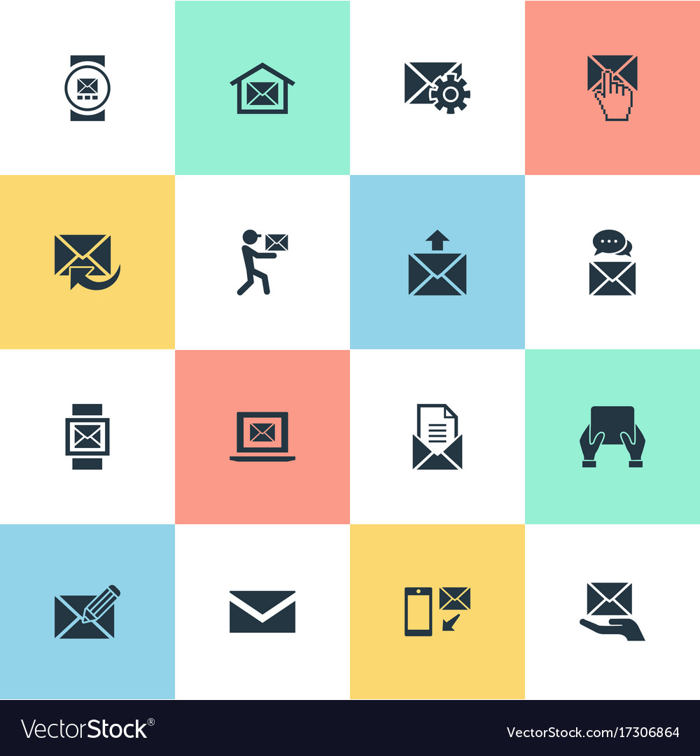Set of simple mailing icons