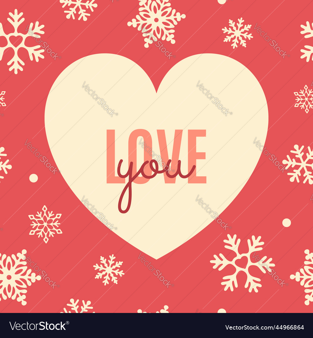 Winter card i love you