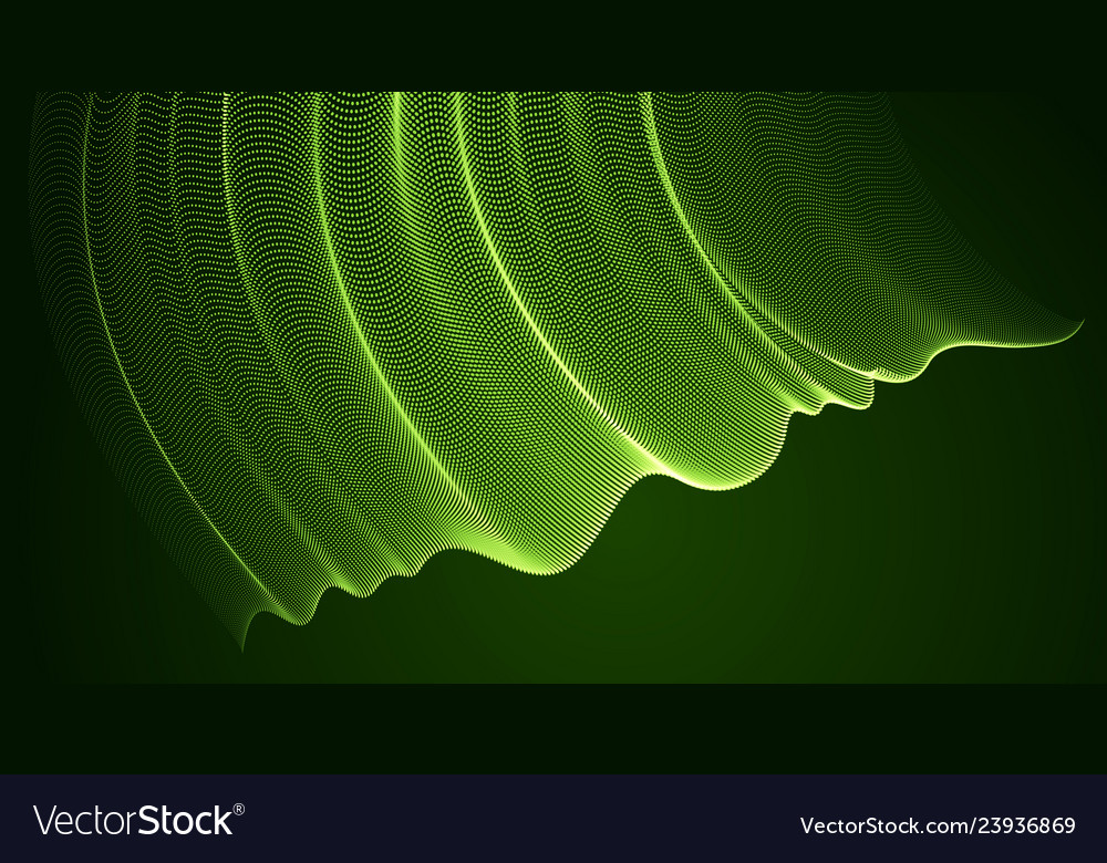 3d magic particles mesh array over dark Vector Image 3d magic particles mesh array over dark