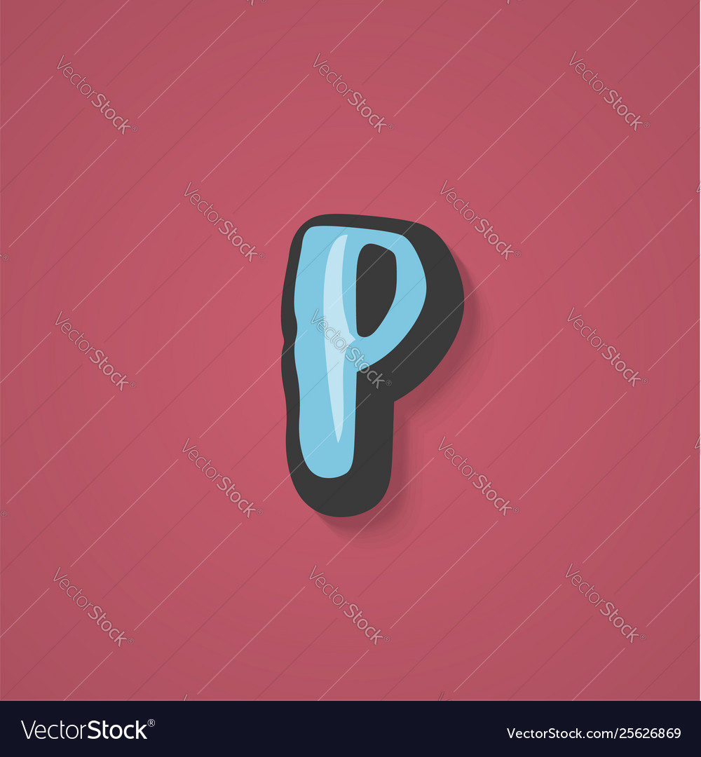 Comic character from a fontset Royalty Free Vector Image