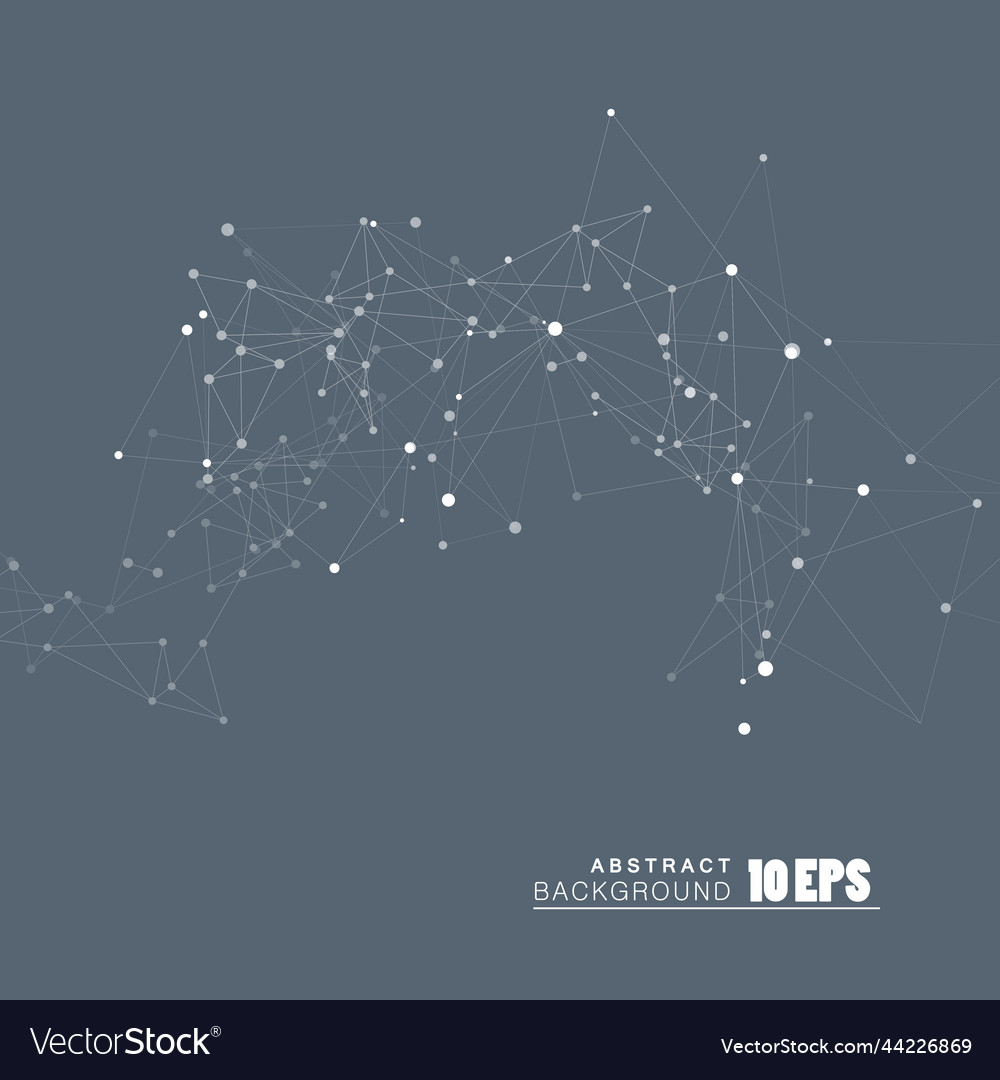 Design with connecting dots and lines vector image Design with connecting dots and lines