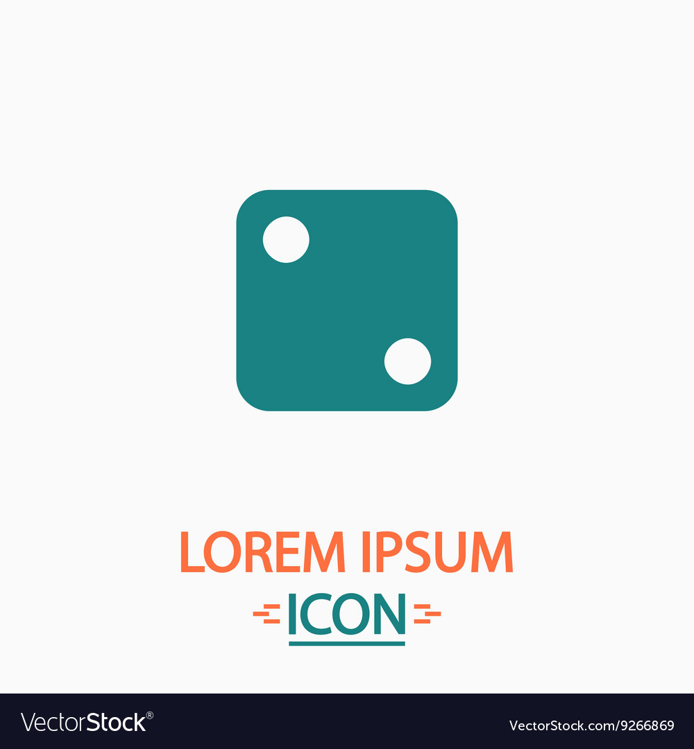 Dice 2 computer symbol Vector Image Dice 2 computer symbol
