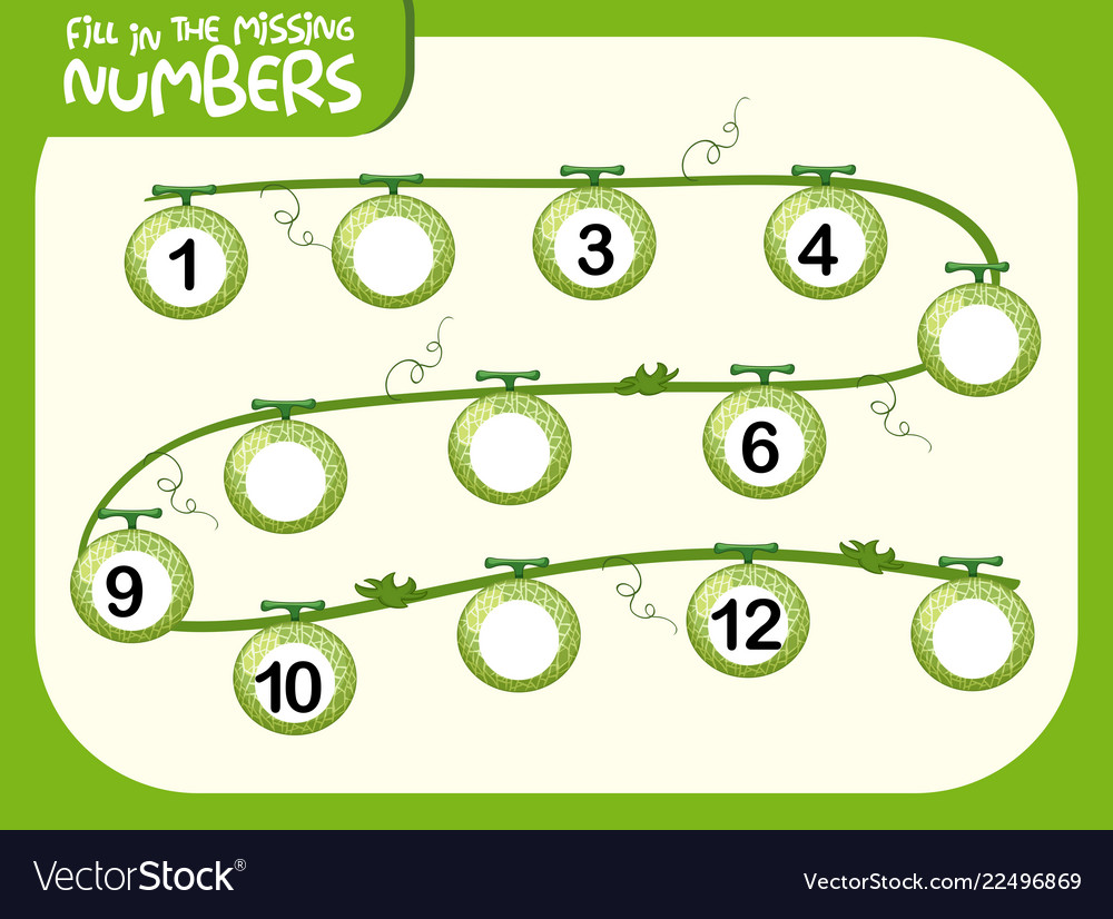 Fill in the missing number worksheet