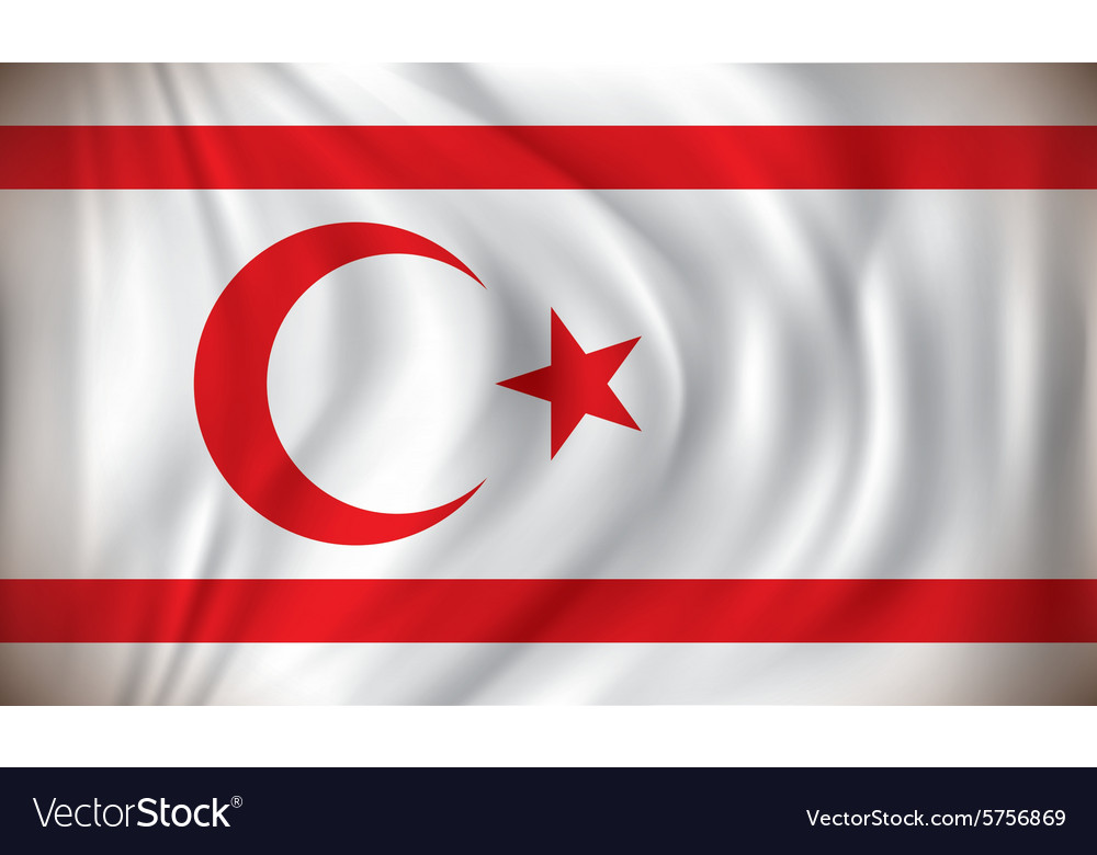 Flag of northern cyprus Royalty Free Vector Image