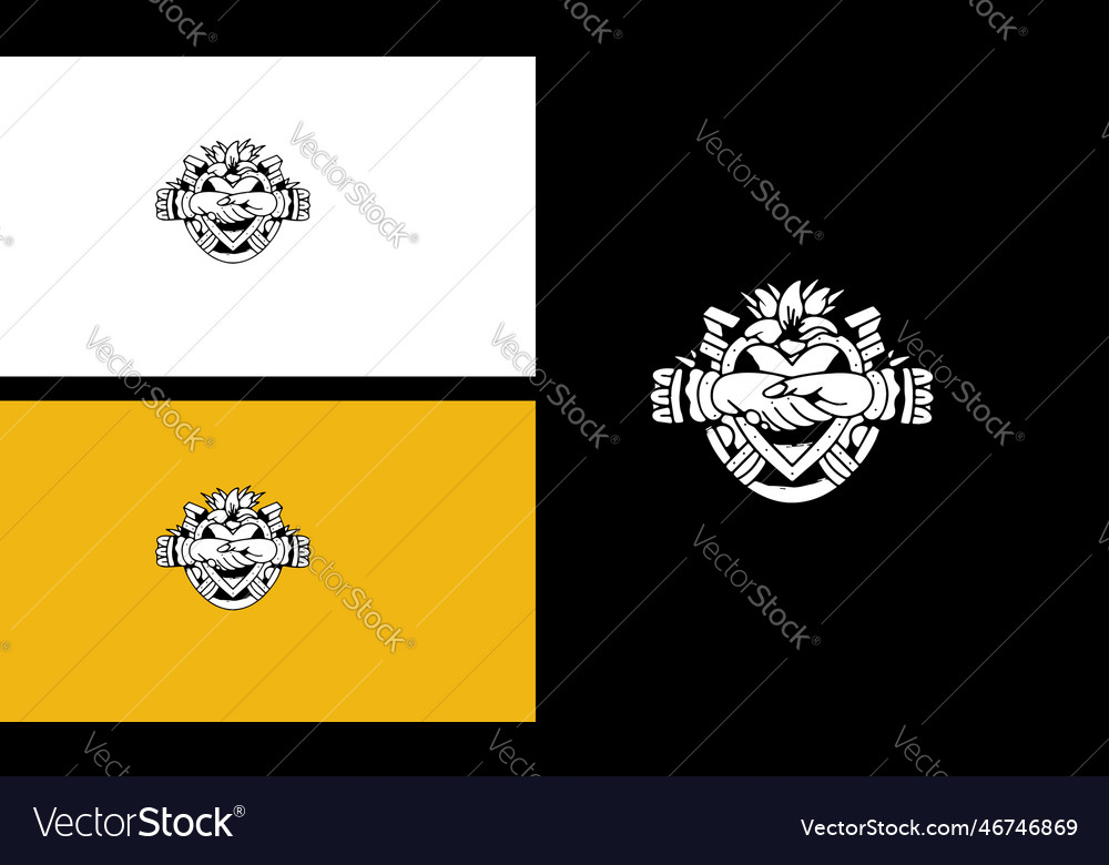 Hand und Blumen Linie Kunst Design vector image Hand und Blumen Linie Kunst Design