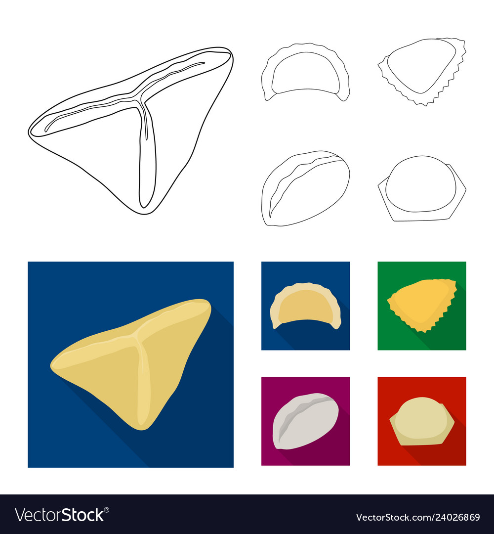 Isolated object of products and cooking logo vector image Isolated object of products and cooking logo