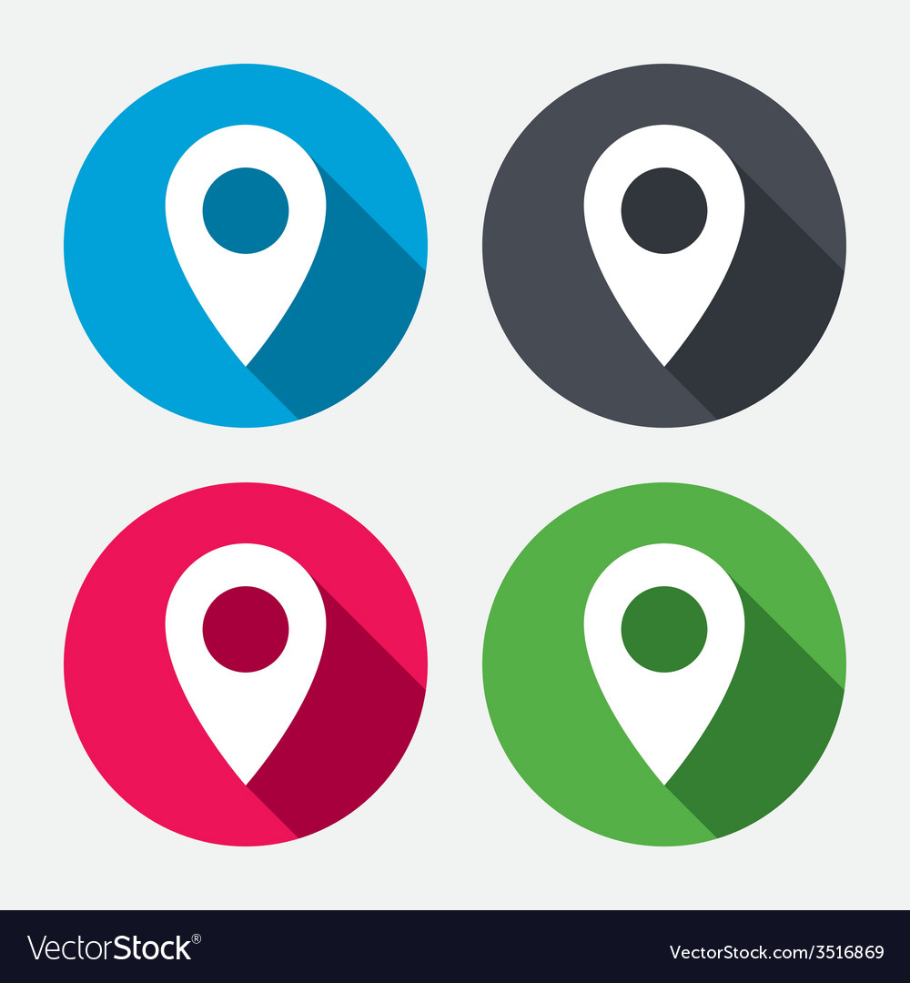 Map pointer icon gps location symbol