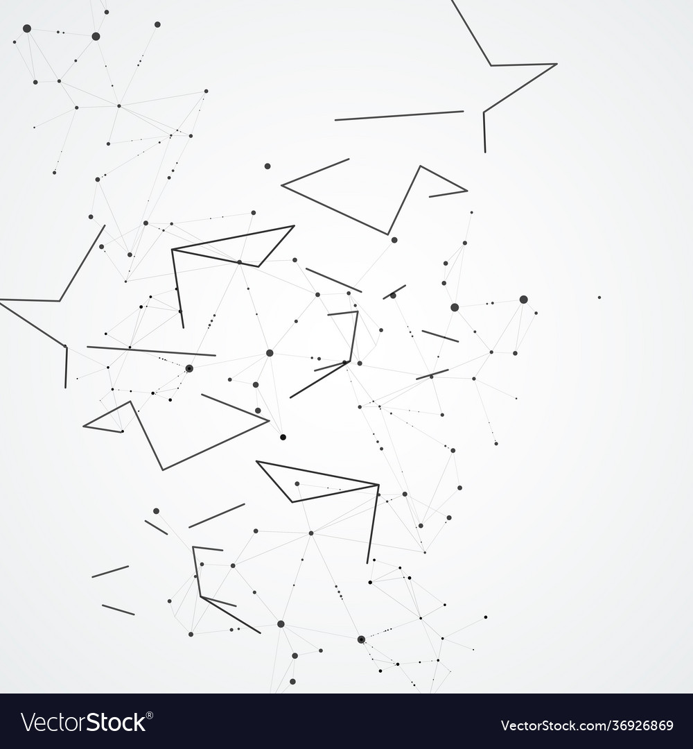 Modern design with connected dots and lines vector image Modern design with connected dots and lines