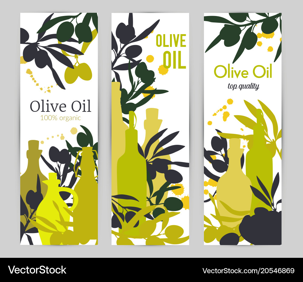 Olive branches flat Royalty Free Vector Image - VectorStock