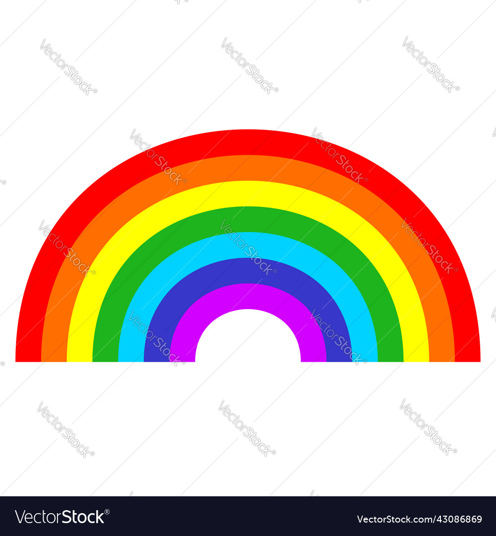 Rainbow graphic element shape vector image Rainbow graphic element shape