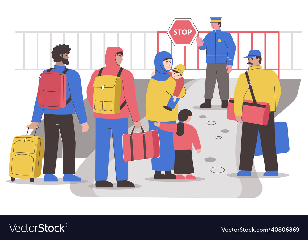 Flüchtlinge Asylbewerber Wohnung vector image Flüchtlinge Asylbewerber Wohnung