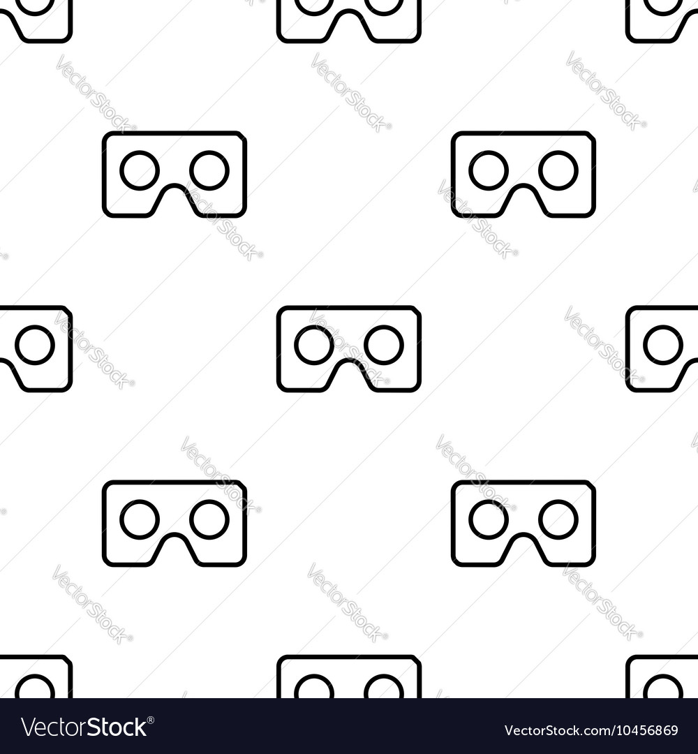 Seamless pattern with vr logos
