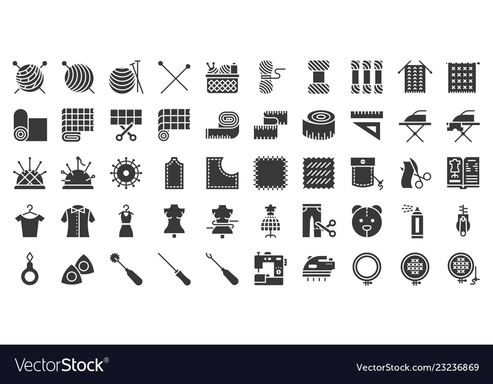 Näh- und Mode-Icons