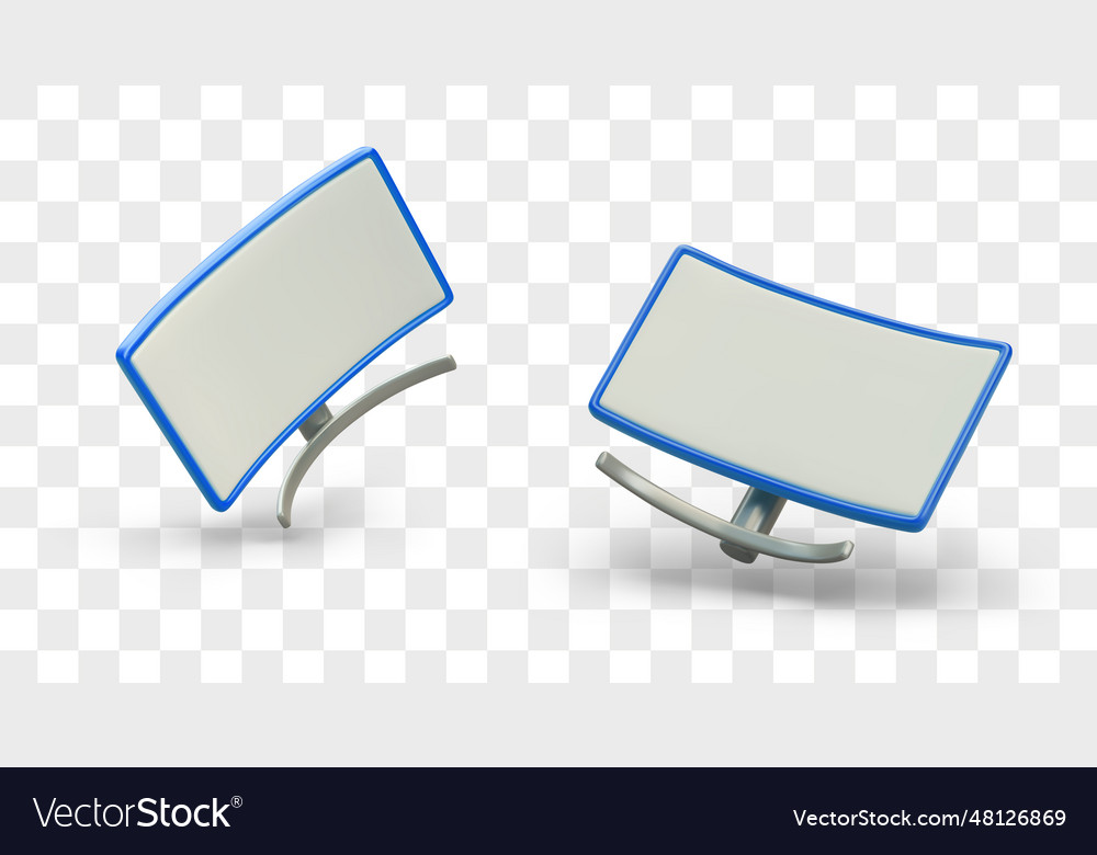 Two digital computer screens in different vector image Two digital computer screens in different