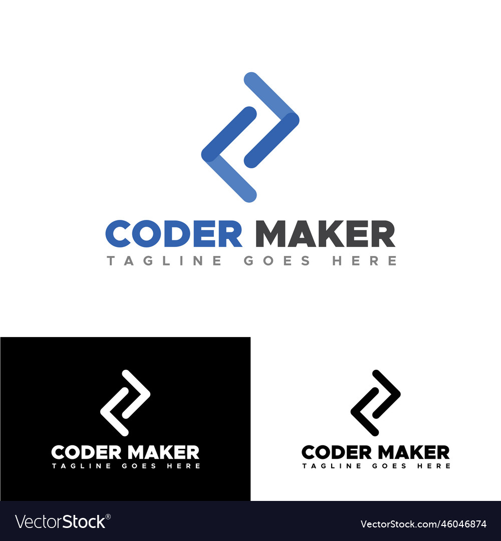 Coder maker minimalist logo