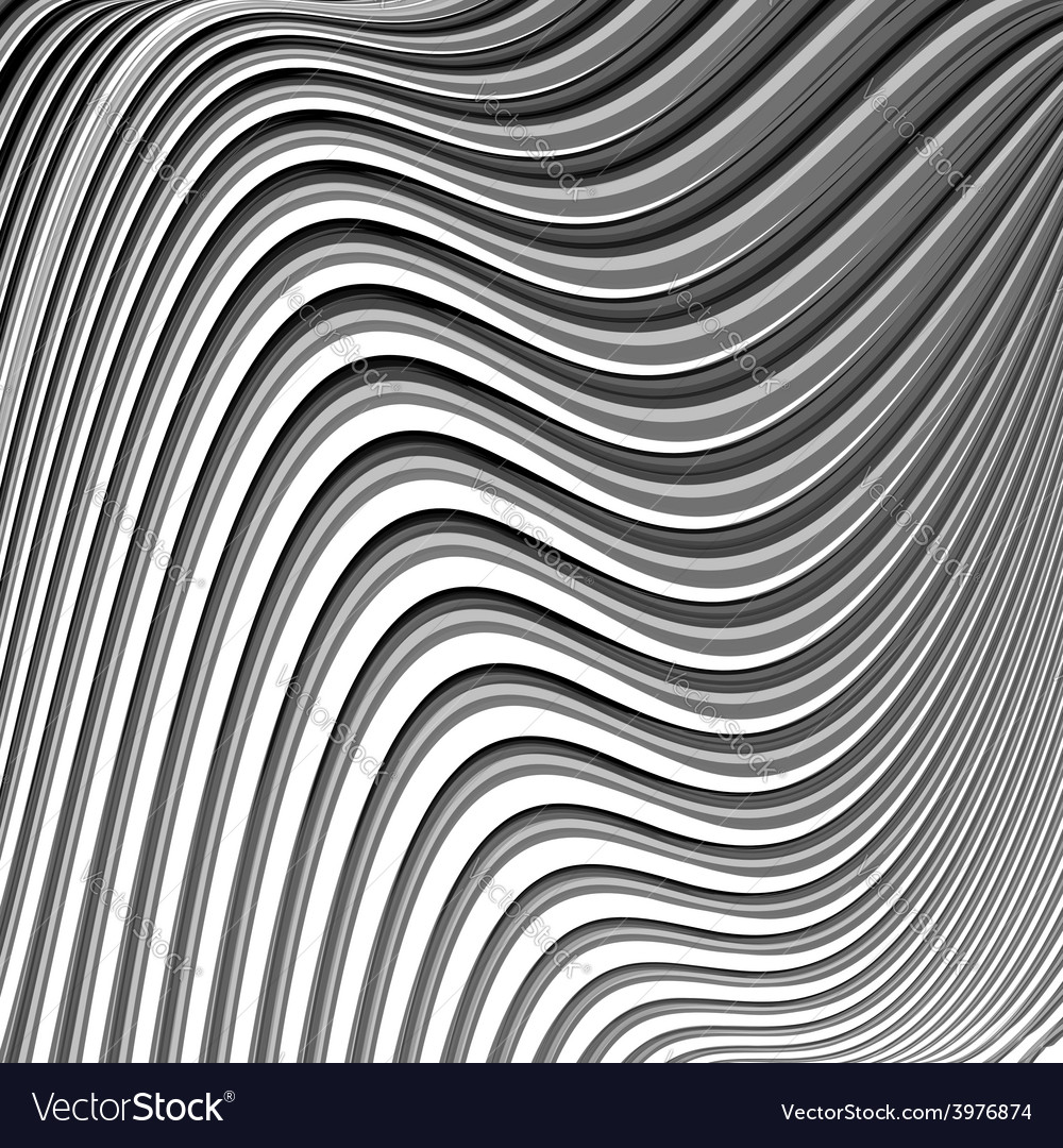 Design monochrome parallel waving lines background