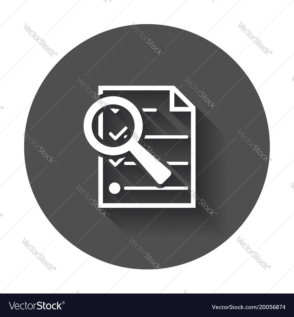 Files zoom icon flat with long shadow