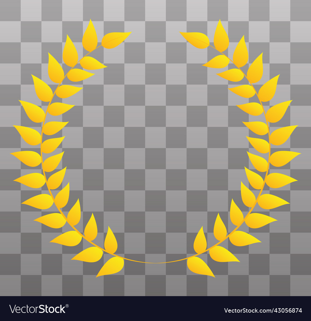Gold laurel wreath laurel wreath Royalty Free Vector Image