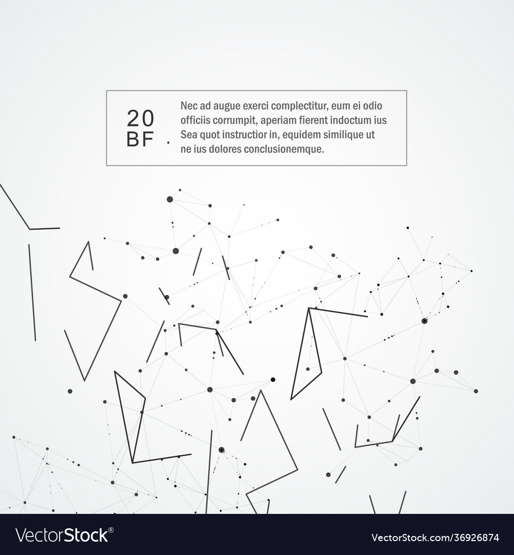 Modern design with connected dots and lines vector image Modern design with connected dots and lines