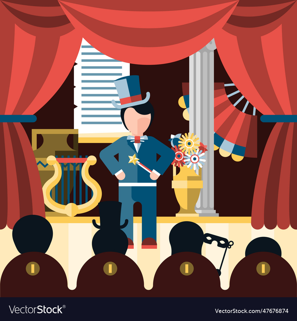 Theatre play concept Royalty Free Vector Image