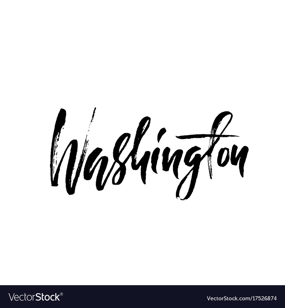 Washington moderne trockene Pinselschrift Retro