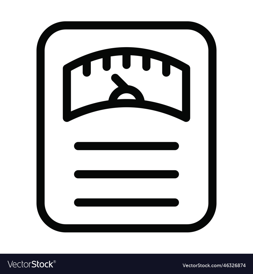 Weighing scale thick line icon for personal Vector Image