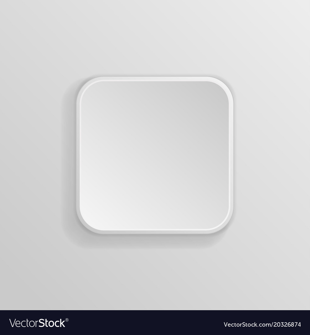White 3D Button with Shadow