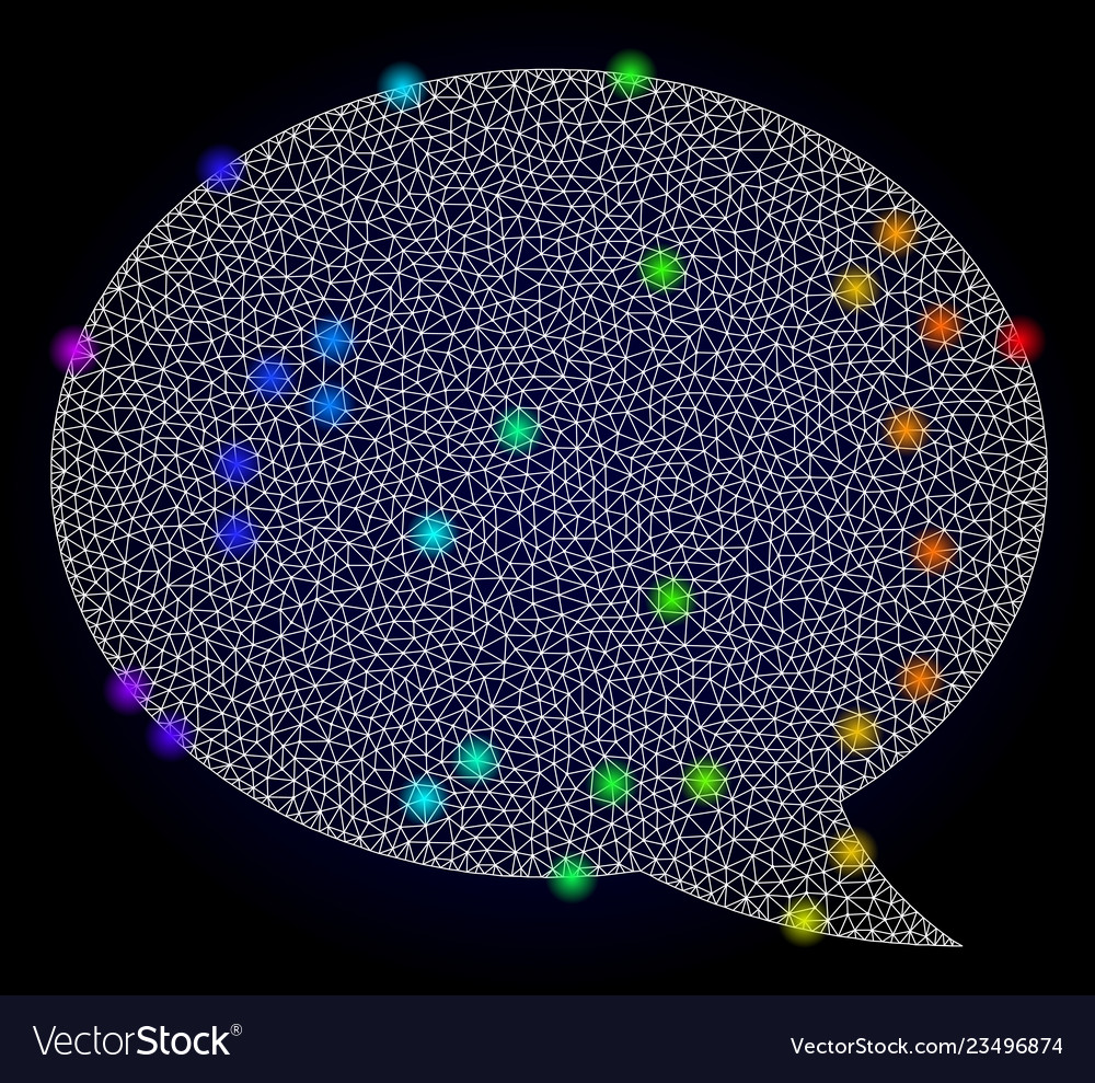 Wire frame mesh message cloud with spectrum