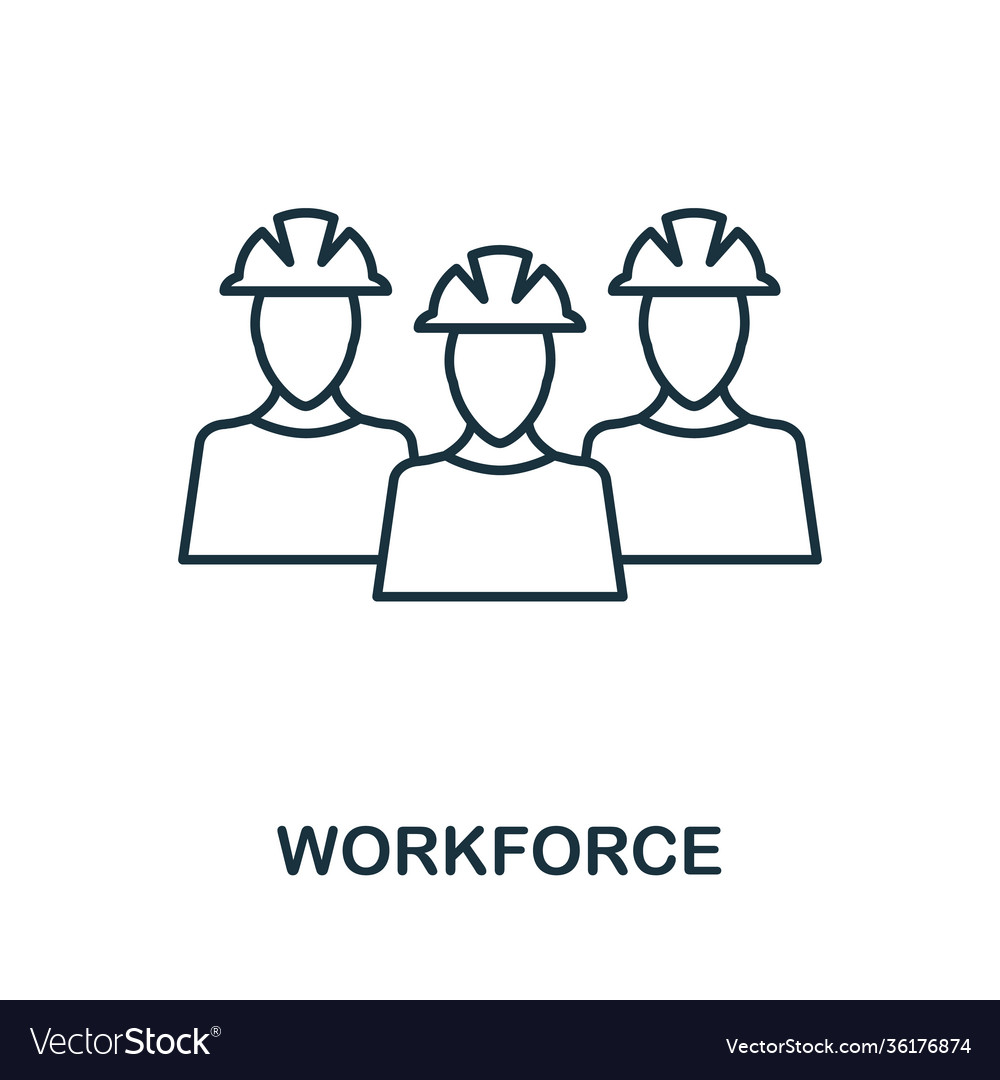 Workforce icon simple element from business