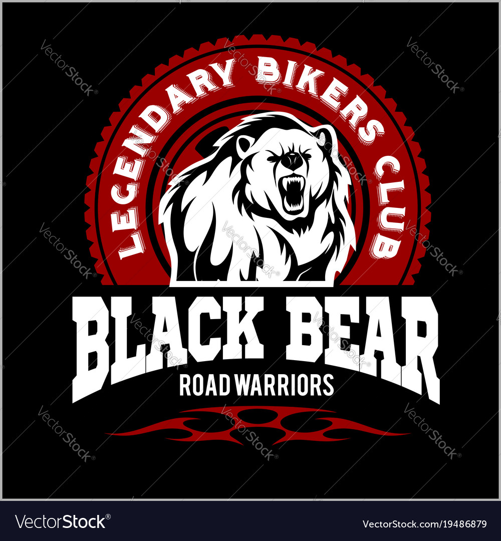 Bear bikers club tee print design t-shirt