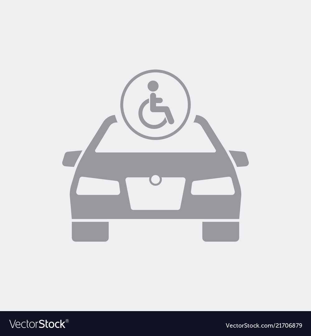 Car for disabled transportation Royalty Free Vector Image