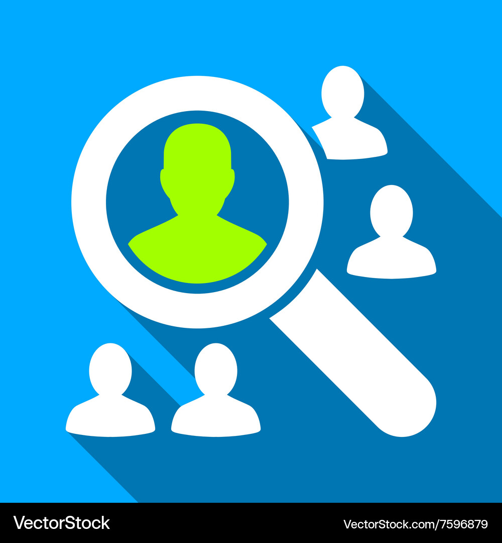 Explore patients flat long shadow square icon Vector Image