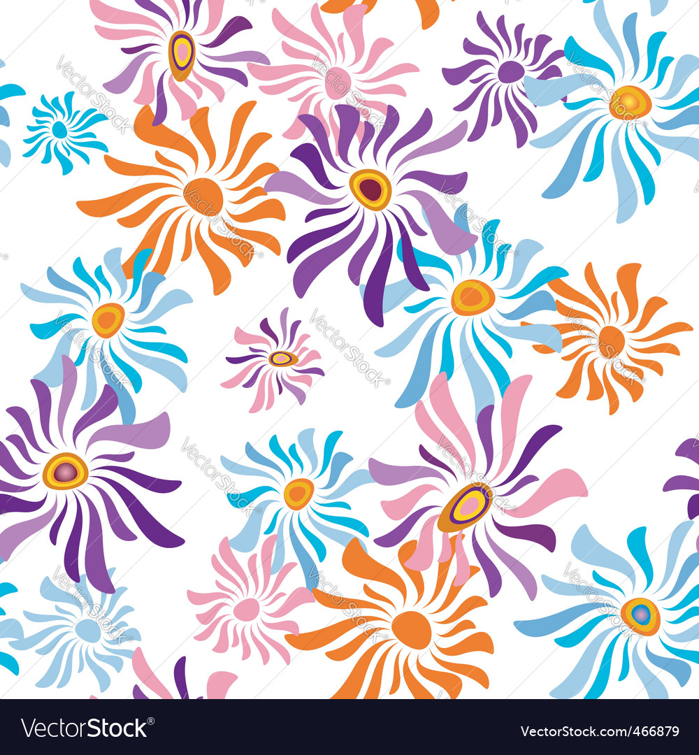 Floral wallpaper pattern Royalty Free Vector Image