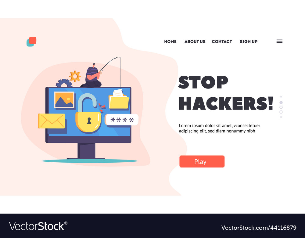 Hacker Attack Landing Page