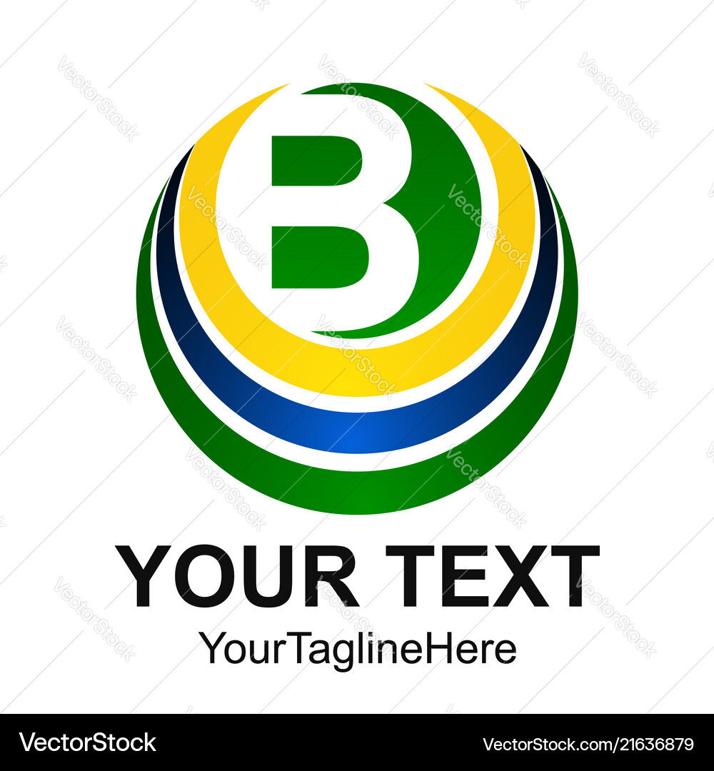 Initial letter b logo design template element Vector Image