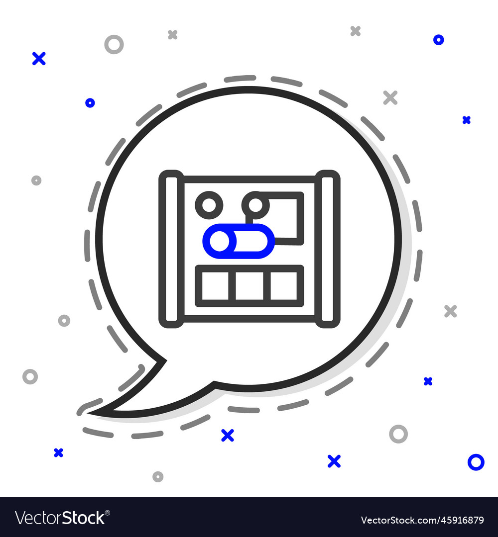 Line graphing paper for engineering icon isolated vector image Line graphing paper for engineering icon isolated