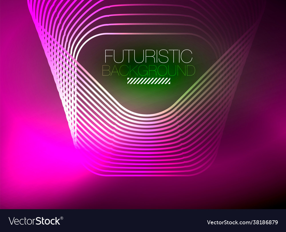 Neon color square shape lines abstract background