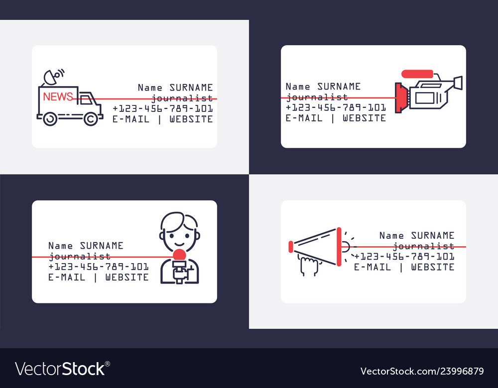 News Iconography - Journalist Set