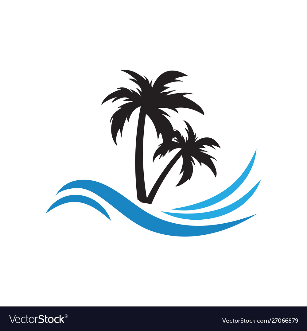 Palm tree graphic design template isolated Vector Image