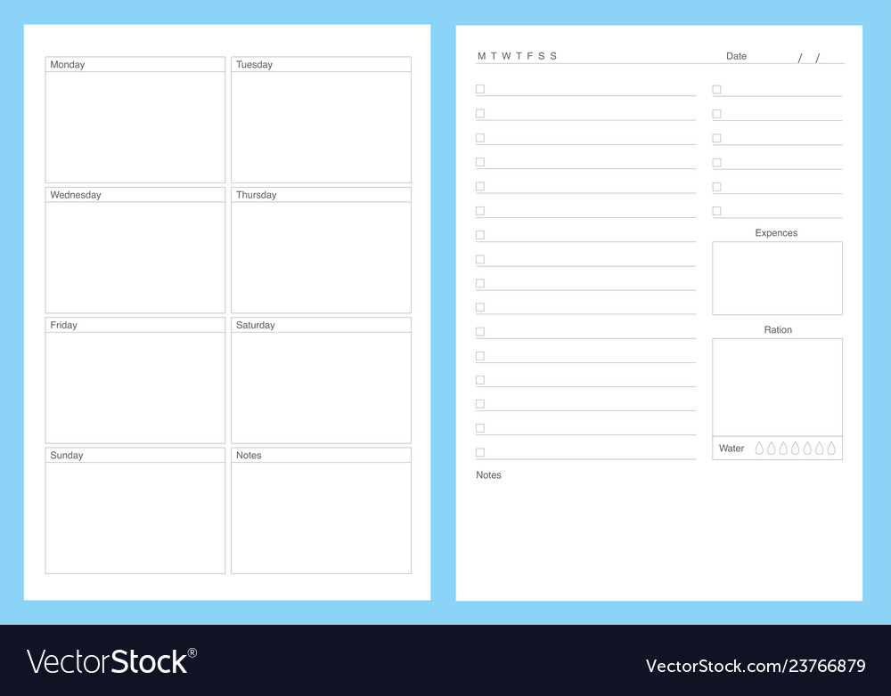 Planner Seite Vorlagen
