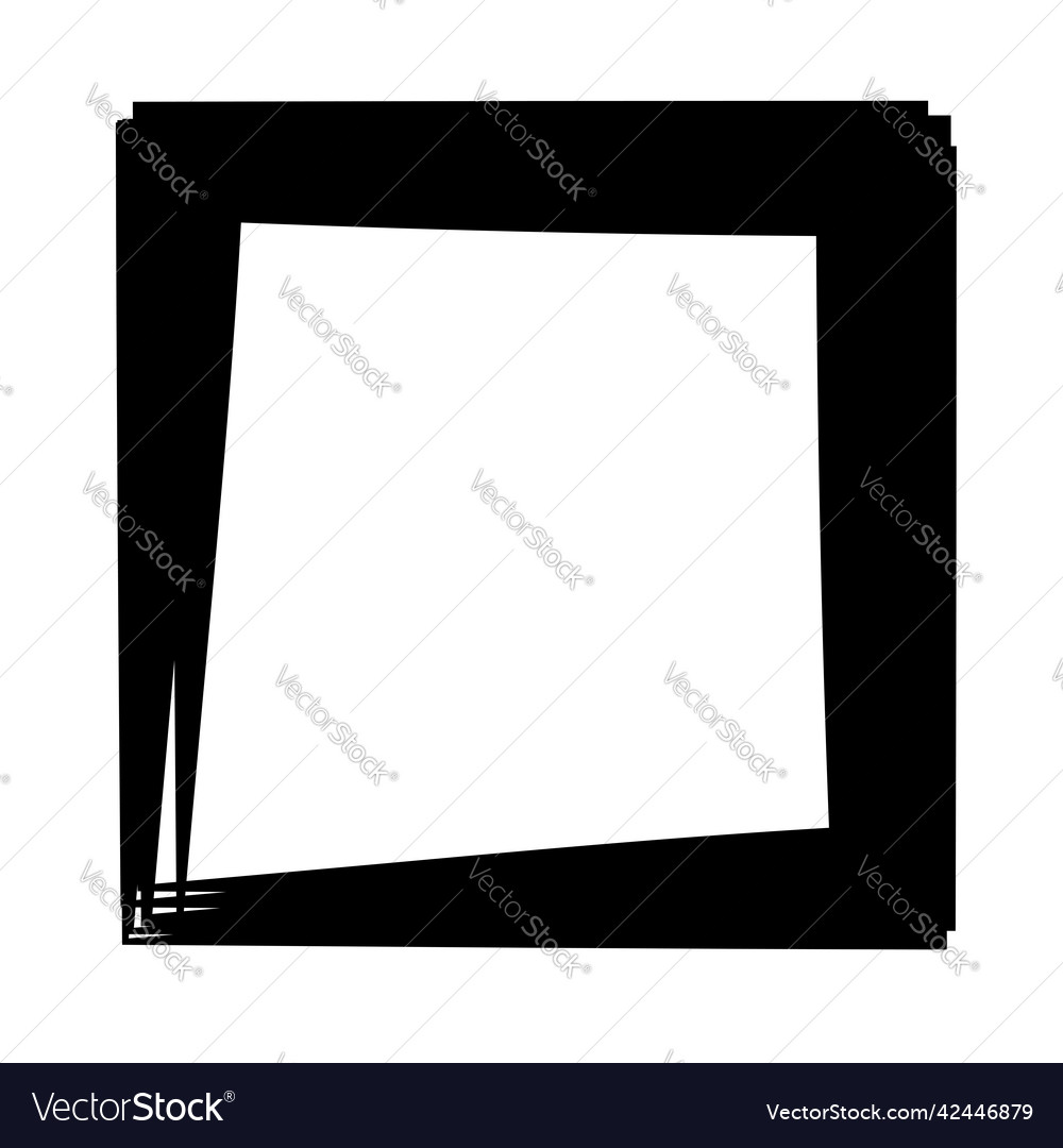 Random square contour frame border element vector image Random square contour frame border element