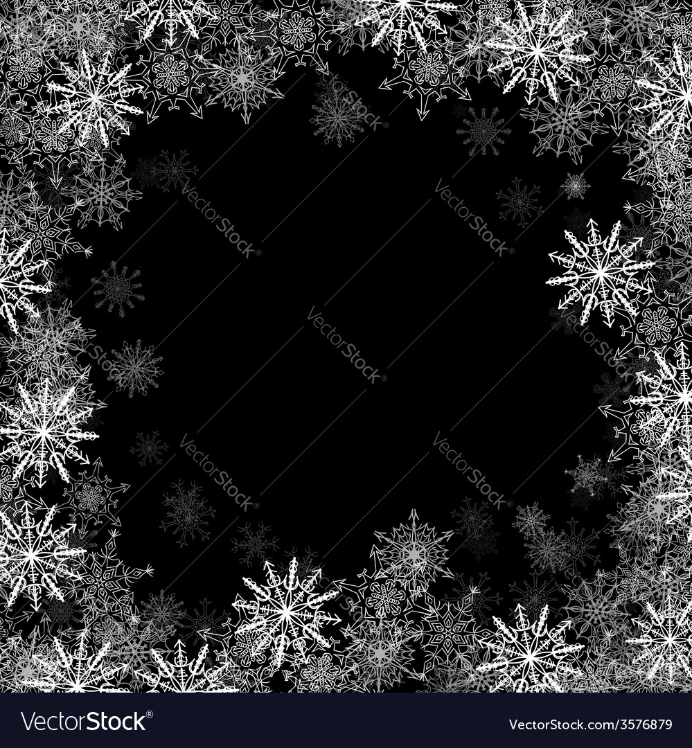 Rectangular frame with small snowflakes