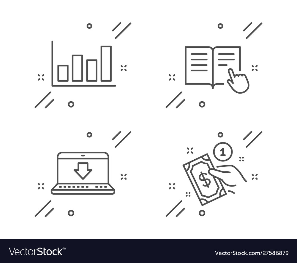 Report diagram read instruction and internet vector image Report diagram read instruction and internet