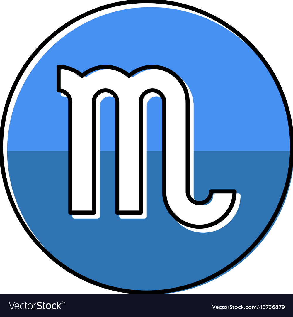 Scorpio zodiac color icon Royalty Free Vector Image