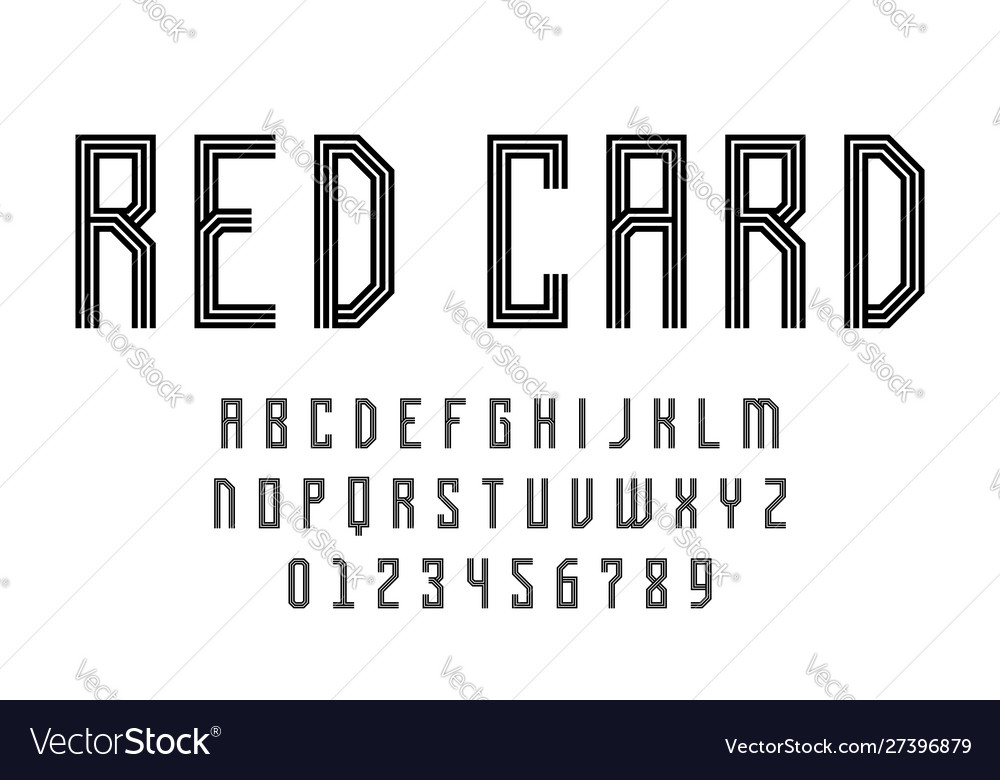 Set alphabets font modern design with lines vector image Set alphabets font modern design with lines