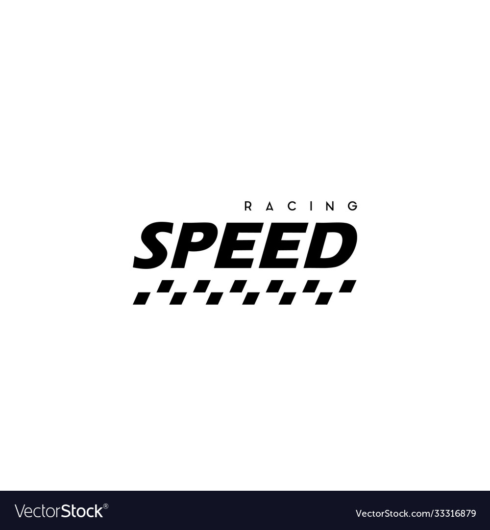 Speed logo with racing flag symbol design Vector Image