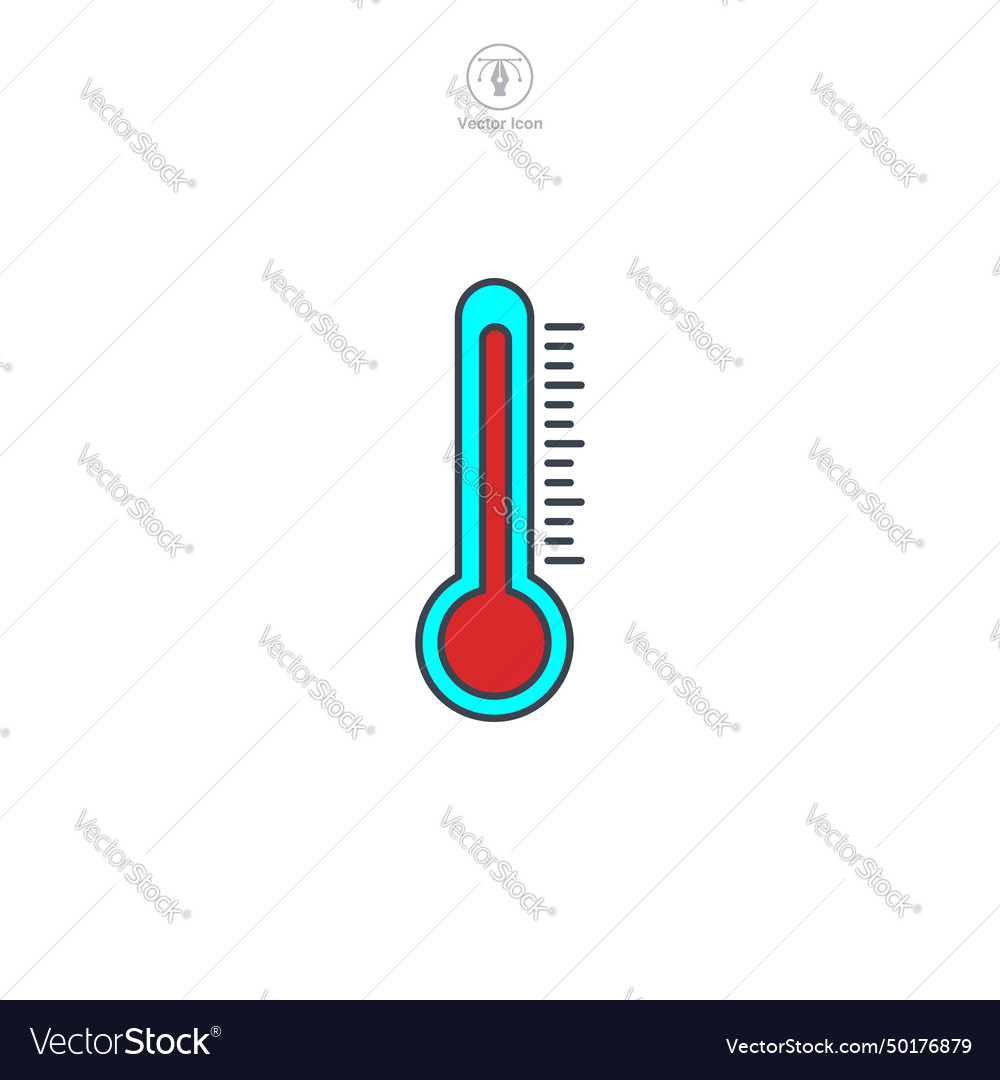 Thermometer Symbol isoliert auf weiß