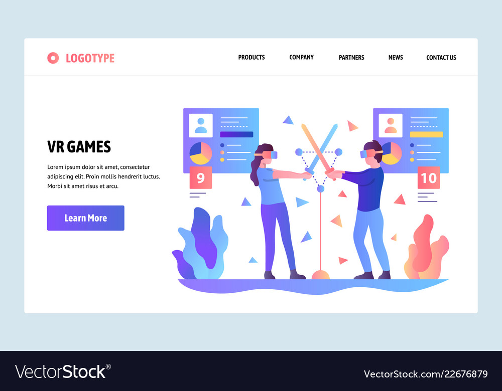 Web site Gradienten Designvorlage virtuelle vector image Web site Gradienten Designvorlage virtuelle