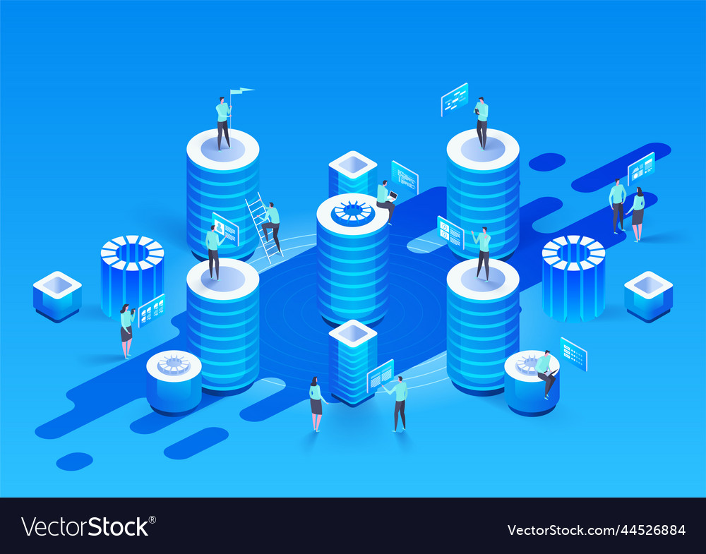 Abstract high technology concept data storage web vector image Abstract high technology concept data storage web