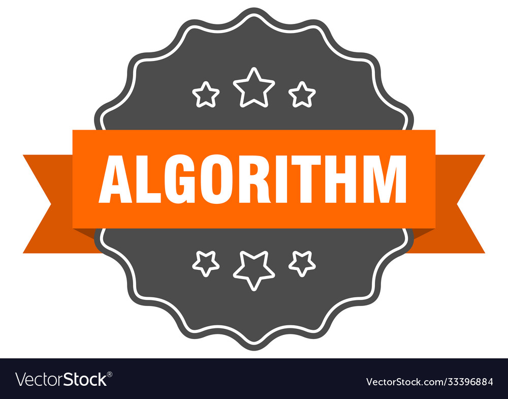 Algorithm label isolated seal sticker